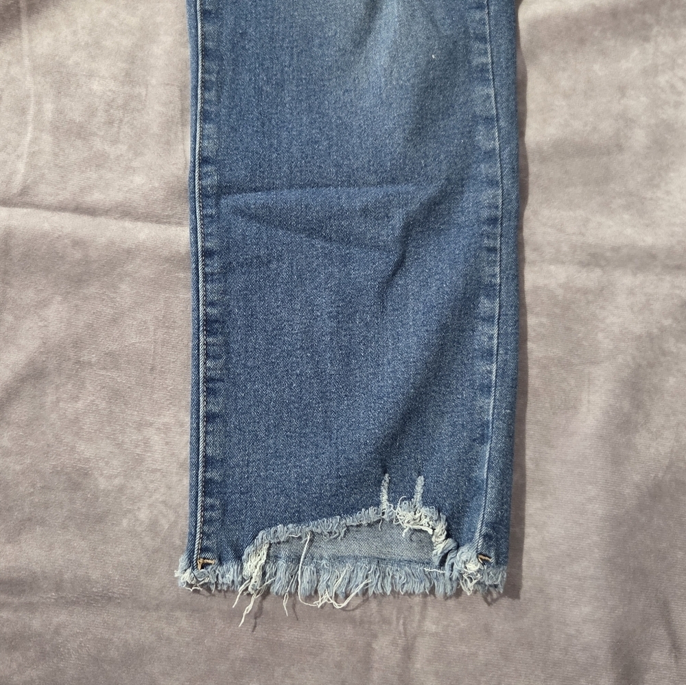 Nanette Lepore Belle High Rise Slim Straight Blue Denim Jeans Sz 8 EUC - Picture 2 of 9